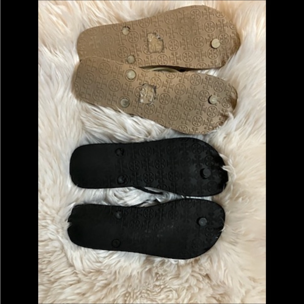 Tory Burch sandals. Selling two pair for 45. Gently used , but great condition